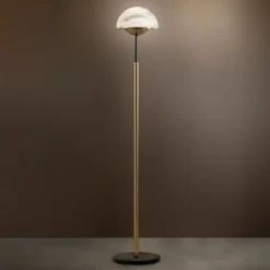 Moon gulvlampe af Muranoglas, alabaster