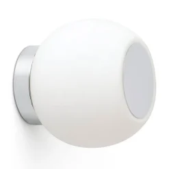 Moy LED-væglampe i krom med glasskærm