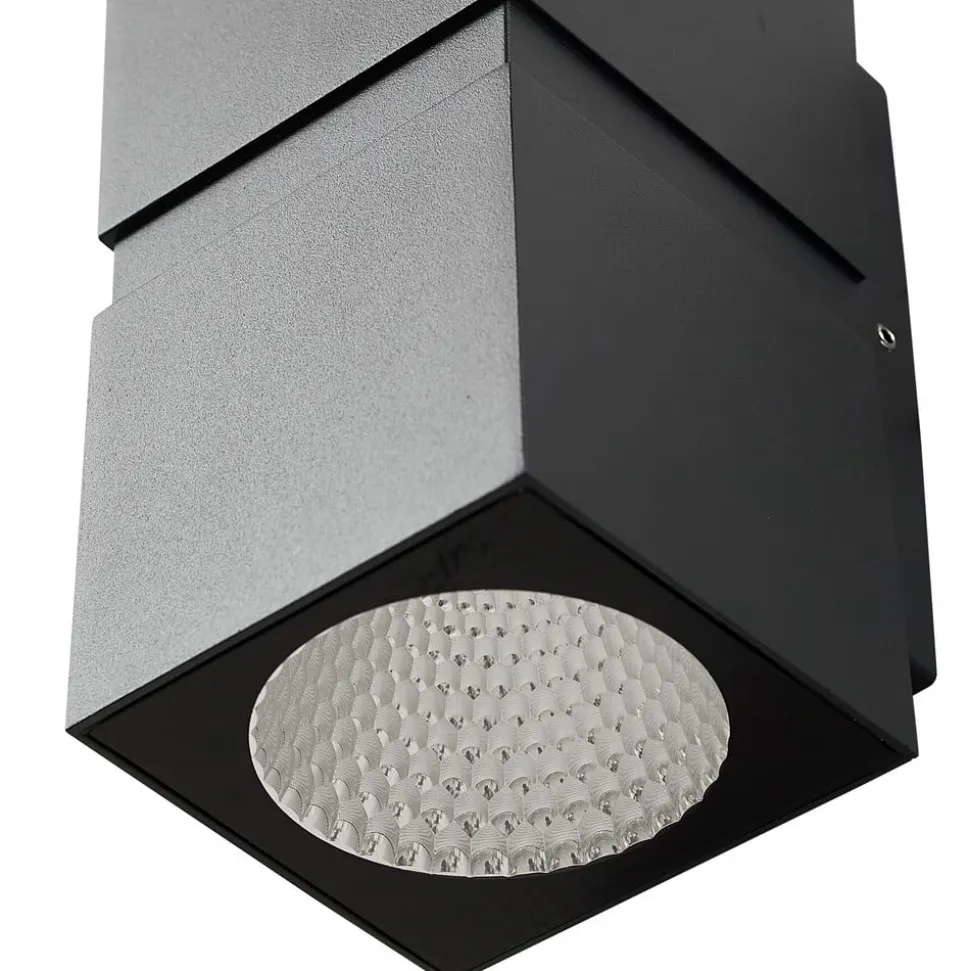 Mørkegrå LED udendørs væglampe Gabriela, 2-lys.