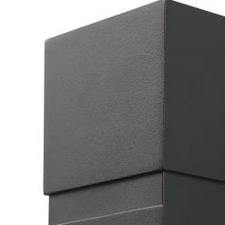 Mørkegrå LED udendørs væglampe Gabriela, 2-lys.