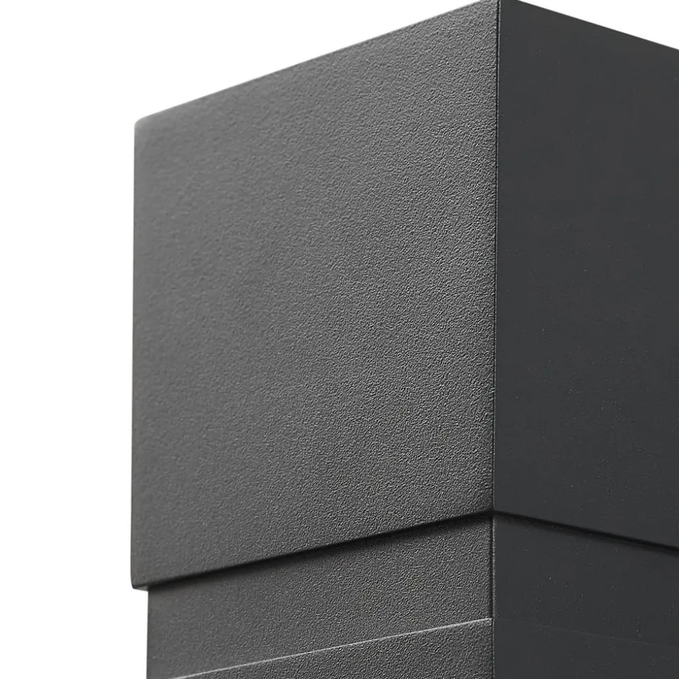 Mørkegrå LED udendørs væglampe Gabriela, 2-lys.