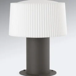 Muffin sokkellampe med rillet skærm, 25,9 cm