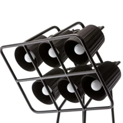 Multilamp gulvlampe, 6 lyskilder, sort