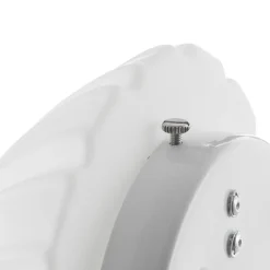 Mydi væglampe af glas, hvid satineret