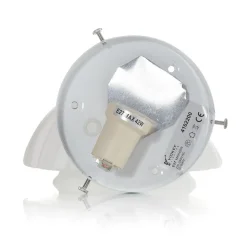 Mydi væglampe af glas, hvid satineret