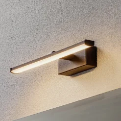 Nala LED-væglampe, sort, bredde 30 cm