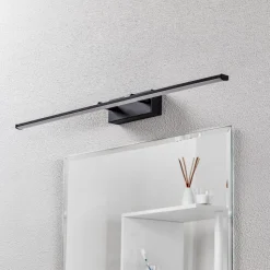 Nala LED-væglampe, sort, bredde 75 cm