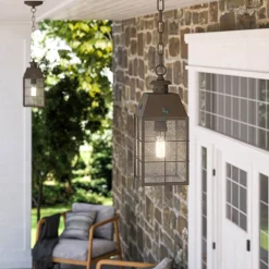 Nantucket udendørs hængelampe, sort, 1 lyskilde