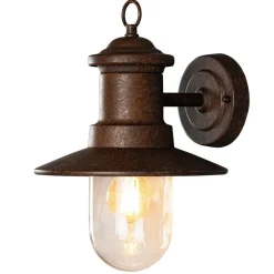 Napoli udendørs væglampe, rustbrun