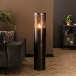Narabi gulvlampe, højde 120 cm, sort-nikkel, metal