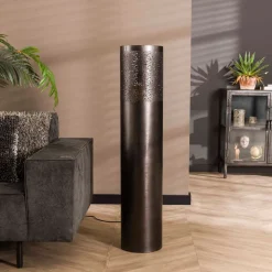 Narabi gulvlampe, højde 120 cm, sort-nikkel, metal