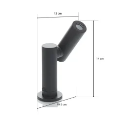 Narea LED-sokkellampe, justerbar, 14 cm