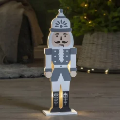 Nøddeknækker LED-dekorationslampe, grå