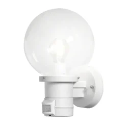 Nemi udendørs væglampe m. bevægelsessensor, hvid