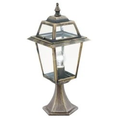 New Orleans sokkellampe, sort-guld