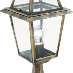 New Orleans sokkellampe, sort-guld