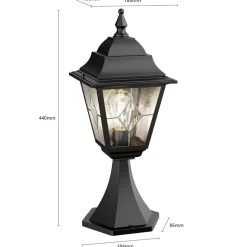 Norfolk sokkellampe, blyindfattet