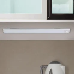 Norman LED-underskabsbelysning, sølvfarvet, genopladeligt batteri, sensor,