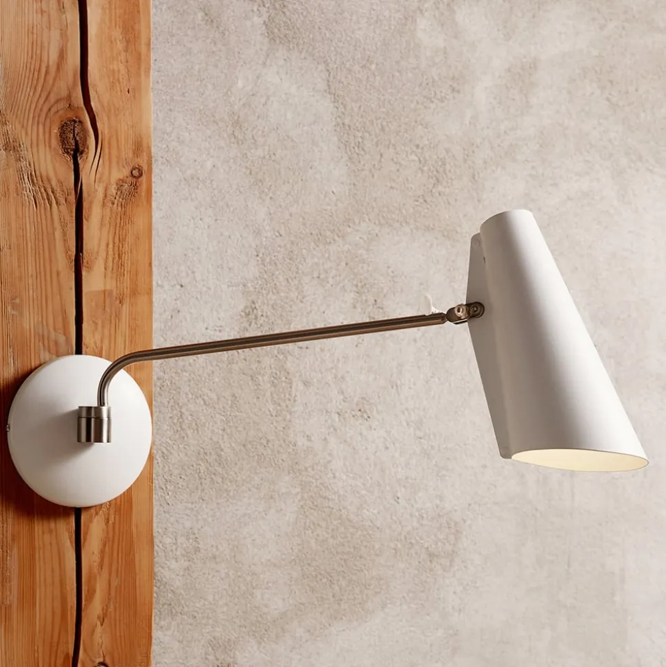 Northern Birdy retro-væglampe, hvid