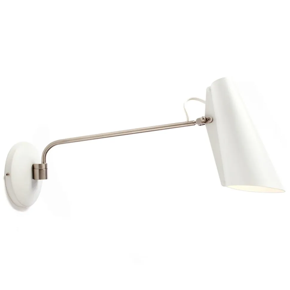 Northern Birdy retro-væglampe, hvid