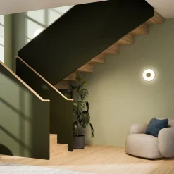 Northern LED-væglampe Glint, Ø 25 cm, glas, opal hvid