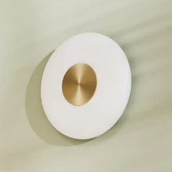 Northern LED-væglampe Glint, Ø 25 cm, glas, opal hvid