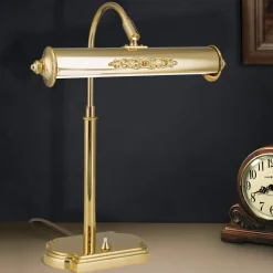 Nostalgisk bordlampe Picture, forgyldt