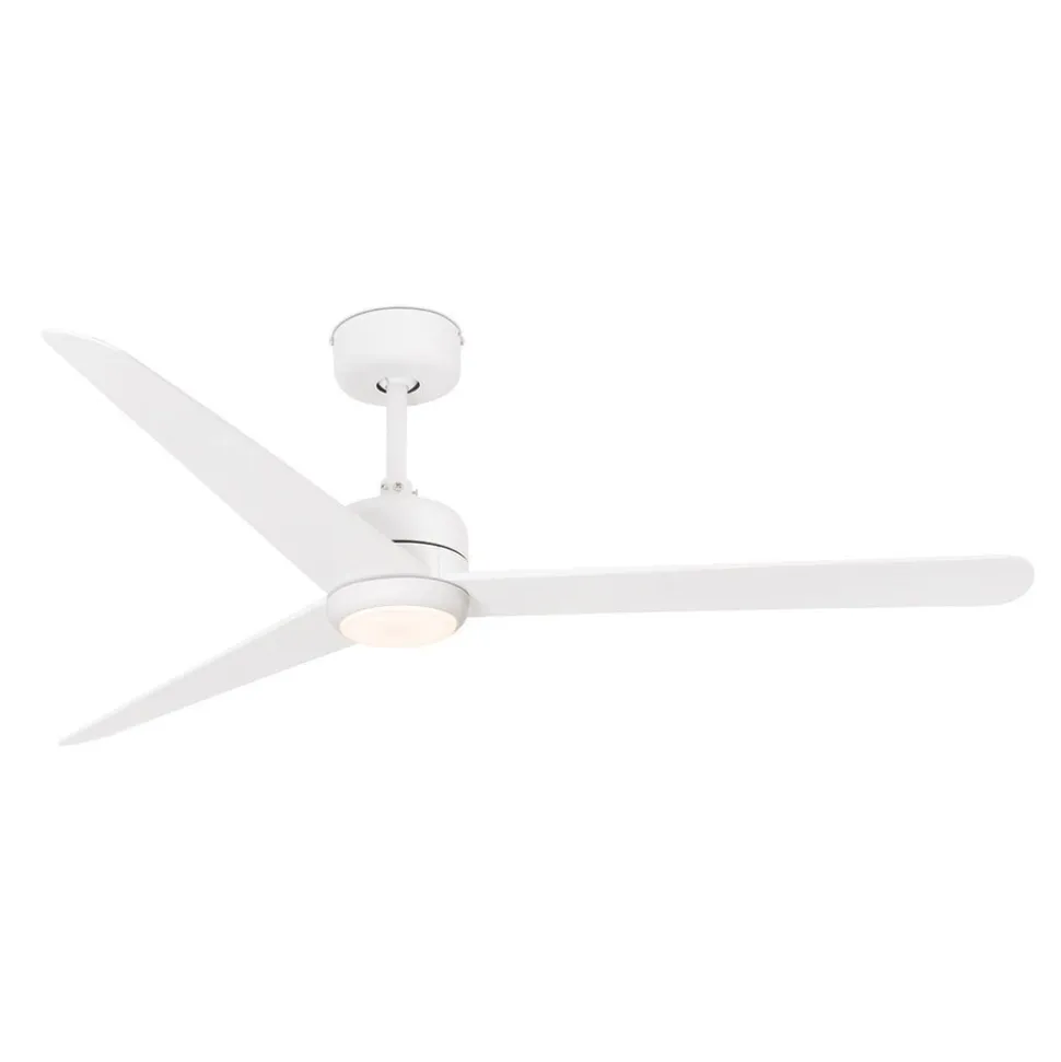 Nu loftventilator med LED-belysning, hvid