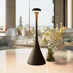 Nudrop LED-bordlampe, batteri, IP54, natsort