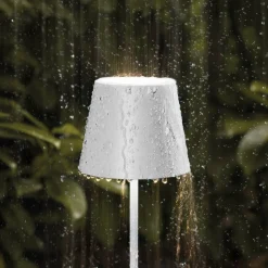 Nuindie LED genopladelig bordlampe, USB-C, hvid, IP54, dæmpbar