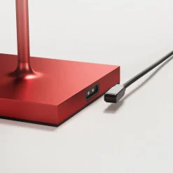 Nuindie mini LED genopladelig bordlampe, Easy Connect, rød, dæmpbar