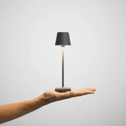 Nuindie pocket LED genopladelig bordlampe, grafit, IP54, dæmpbar