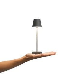 Nuindie pocket LED genopladelig bordlampe, grafit, IP54, dæmpbar