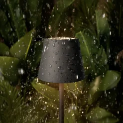 Nuindie pocket LED genopladelig bordlampe, grafit, IP54, dæmpbar