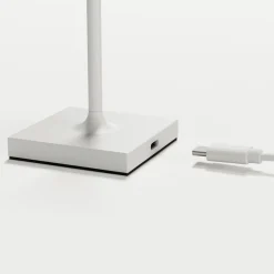 Nuindie pocket LED genopladelig bordlampe, hvid, IP54, dæmpbar