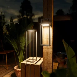 Numove LED solcellelampe, grafitgrå, højde 52,5 cm