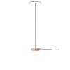 Nuura LED-gulvlampe Blossi, højde 120 cm, guldfarvet/klar