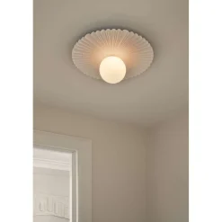 Nuura Liila Muuse væglampe, Ø 42 cm, IP44, hvid/opal