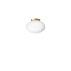 Nuura loftlampe Rizzatto 301, Ø 30 cm messingfarvet/opal