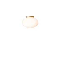 Nuura loftlampe Rizzatto 301, Ø 30 cm messingfarvet/opal