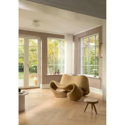 Nuura loftlampe Rizzatto 301, Ø 30 cm messingfarvet/opal