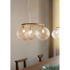 Nuura lysekrone Miira 3 Circular, Ø 54 cm, messing/klar