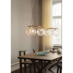 Nuura lysekrone Miira 3 Circular, Ø 54 cm, messing/klar