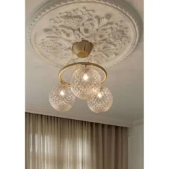 Nuura lysekrone Miira 3 Circular, Ø 54 cm, messing/klar