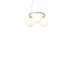 Nuura lysekrone Miira 3 Circular, Ø 54 cm, messing/opal