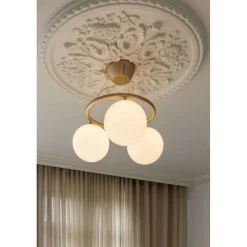 Nuura lysekrone Miira 3 Circular, Ø 54 cm, messing/opal