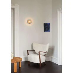 Nuura væglampe Liila 1, Ø 16,5 cm, IP44, bronze/klar