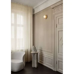 Nuura væglampe Liila Muuse, Ø 20 cm, IP44, guld/opal