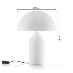 Oluce Atollo - bordlampe i Murano-glas, 50 cm