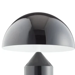 Oluce Atollo bordlampe, aluminium, Ø 25 cm, sort